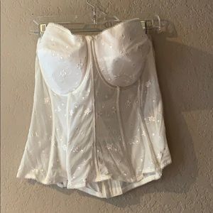 Dominique Ivory Strapless Corset
